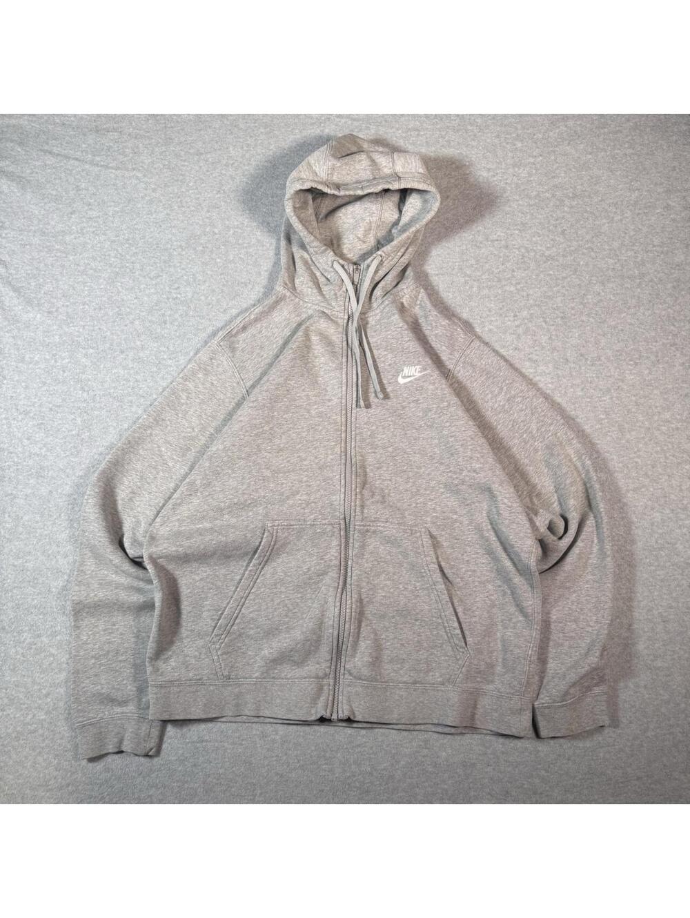 Y2K grey nike zip up hoodie